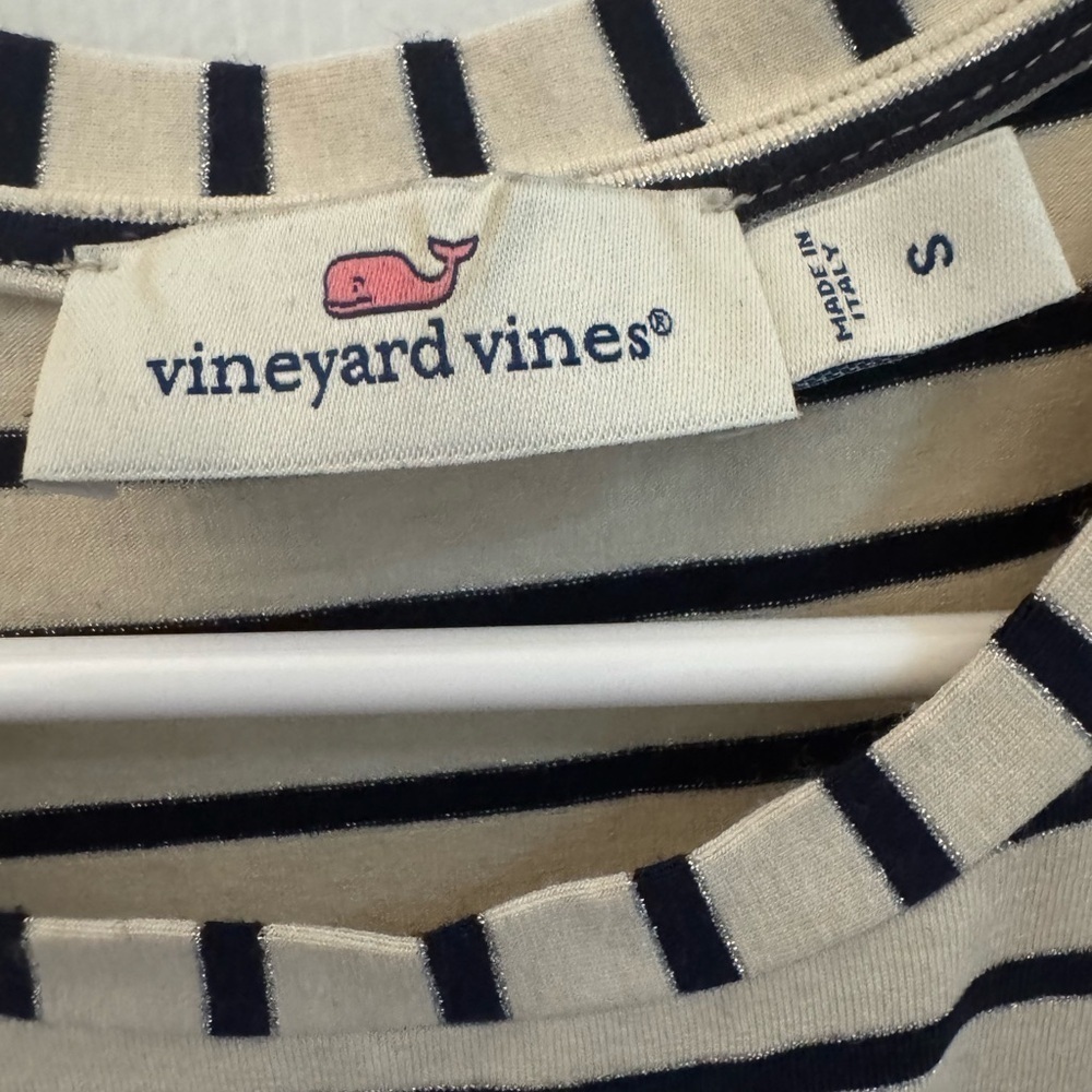 Vineyard Vines Navy and Cream Striped Maxi Dress - Picture 4 of 7